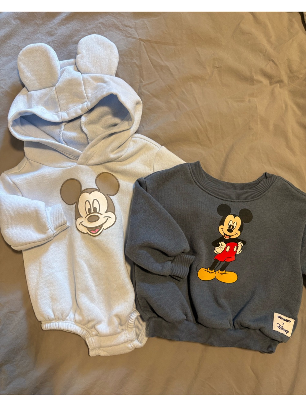 Old Navy x Disney 3-6M Mickey Mouse Blue Sweatshirt Set